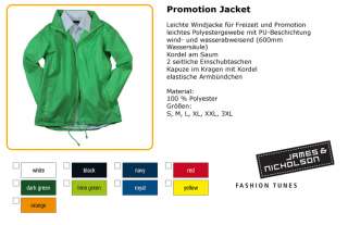 James & Nicholson Herren Jacke Promotion Jacket S 3XL  