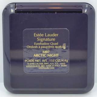 NEW Estee Lauder Signature EyeShadow Quad M07 Arctic Night 4.4g Brush 