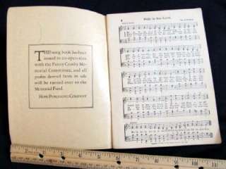 1921 Vintage Fanny Crosby Memorial Song Book of Gospel Hymns 