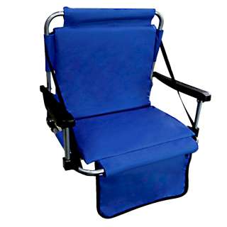 STADIUM SEAT Portable Pad Folding BLUE BLEACHER CHAIR  