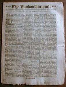 1780 Revolutionary War newspaper HENRY LAURENS biography SOUTH 