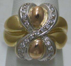 Gorgeous .50cts Diamond Yellow Rose White Gold 14k Ring  