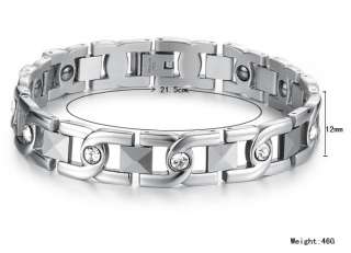 JB15 Men Magnet Health Stainless Steel Charm Bracelet  