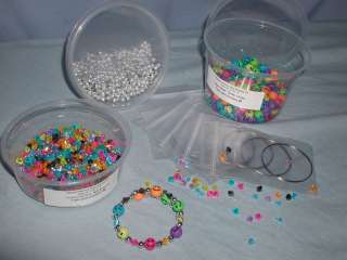 Memory Wire Bracelet Kit Kits Makes 10 bracelets Smile 10mm Beaded 