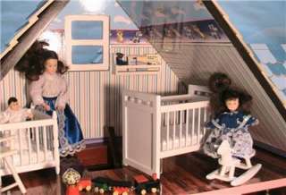   Large Victorian Dollhouse loaded with Furniture and Accessories  