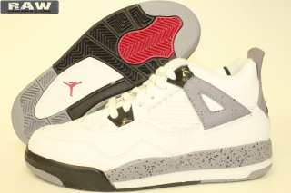 Nike Air Jordan 4 Retro Cement (PS) Preschool 308499 103 Size US 1.5Y 