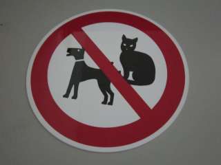 Verbotsschild Hunde und Katzenverbot aus Aluminium rund Ø 31,5 cm 