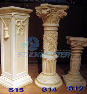 Griechische Säule mit Relief Säulen 79cm Stuck S14  