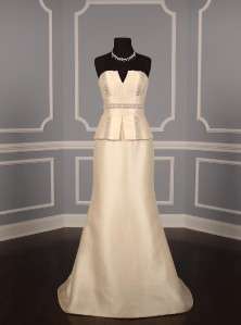 Badgley Mischka Leigh Silk Magnolia New Strapless Couture Wedding 