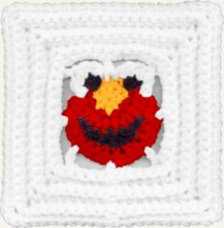 Baby Elmo Quilt Afghan Crib Blanket Crochet Pattern  