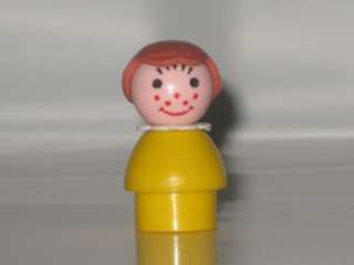   LITTLE PEOPLE WHOOPS YELLOW GIRL EYEBROWS FRECKLES PLASTIC  