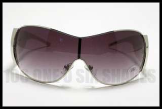 ANIMAL Zebra Print Shield Fashion Womens Sunglasses Oversized SILVER 