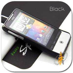 Black Rubber Case Hard Skin Cover HTC Legend A6363  