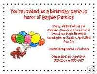 12 Curious George Baby Shower /Birthday Invitations  