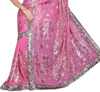 Indian Embroidery Sequin Sari Saree belly dance G21  