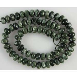  8mm Russian seraphinite rondelle beads 16 gemstone