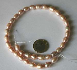 Filo perle di fiume rosa   10 x 7 mm  