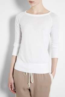 James Perse  White Jersey Sweatshirt by James Perse