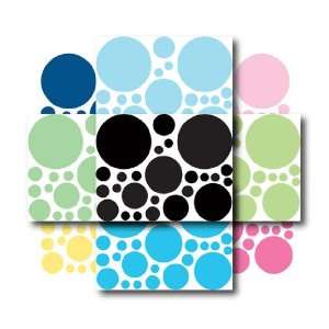    225 Fun Retro Polka Dots Wall Transfers in 9 Color