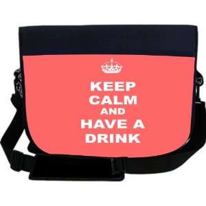  Calm and have a Drink   Tropical Pink Color NEOPRENE Laptop Sleeve 