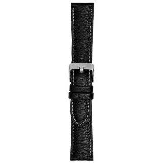 Hadley Roma Mens MSM906RA 300 30 mm Black Genuine Leather Watch Strap