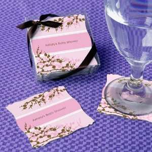  Baby Cherry Blossom   Personalized Baby Shower Coasters (Set 