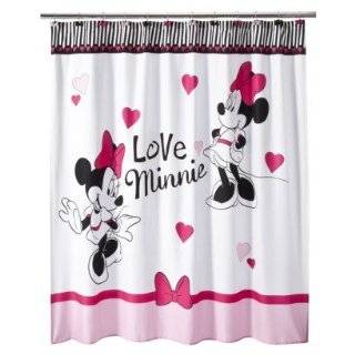 Disney Minnie Mouse Shower Curtain Hooks Set 12 Pink w/Dots  