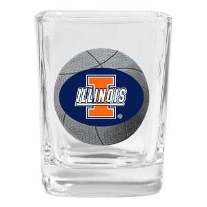  Illinois Fighting Illini NCAA Basketball Square Shot Glass 