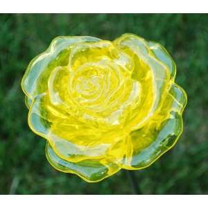  Yellow Rose Flower Light Garden Stake, Solar Powered Garden Outdoor 