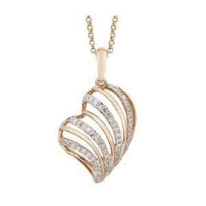  14K Rose Gold Diamond Necklace (G I color) Jewelry