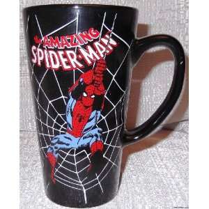  Marvel Comics SPIDERMAN Black Web Tall Ceramic Latte MUG 