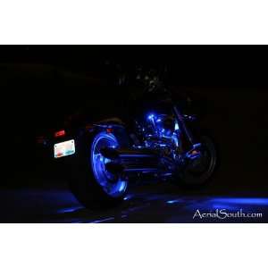 28 LED Motorcycle Accent Light Kit   Engine & Rear Wheel ColorBLUE