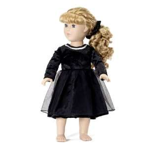 18 Inch Doll Clothes/clothing Fits American Girl   Black Velvet Dress 