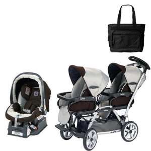 Peg Perego Duette SW Stroller with one Car Seat and a 