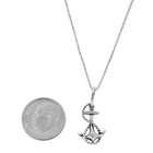   Big Rope Around Faith Anchor Charm with 20 Inch Box Chain Necklace