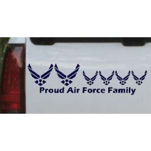 Navy 46in X 12.7in    Proud Air Force Stick Family 4 Kids Stick Family 