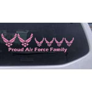 Pink 44in X 12.1in    Proud Air Force Stick Family 4 Kids Stick Family 