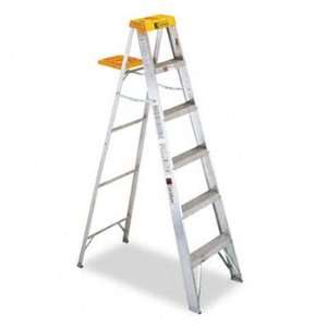     #428 Six Foot Folding Aluminum Step Ladder, Green 