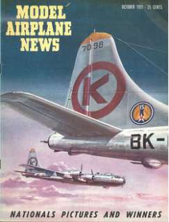 MODEL AIRPLANE NEWS OCT 1951 WW1 FOKKER E.III NIETO DWG  