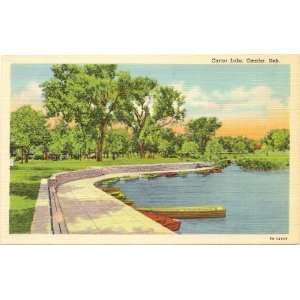 1940s Vintage Postcard Carter Lake Omaha Nebraska
