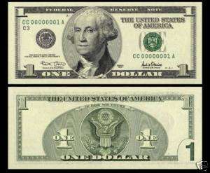 Copy 2001 $1 Fantasy Paper Money Replica Currency Note  