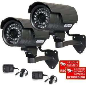  Cameras 1/3 CCD 420 TV Lines 30 IR LEDs 3.6mm Wide View Angle Lens 