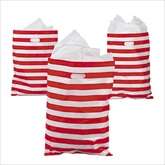   36 red and white striped large 17 inch plastic treat bags for treats
