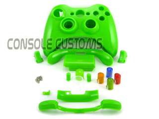 Xbox 360 GLOSS LIME GREEN Full Controller shell case housing with 