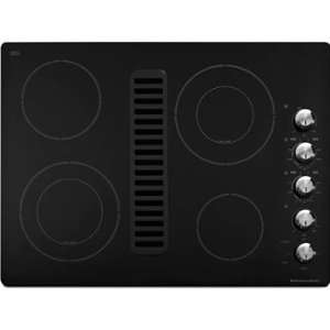 KECD807XBL 30 Smoothtop Electric Cooktop with 400 CFM Downdraft Vent 