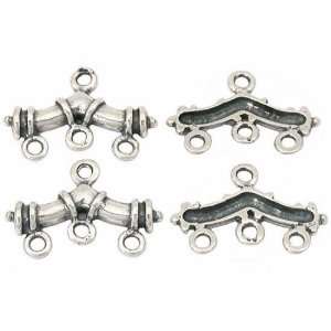  4 Sterling Silver Connectors Jewelry Beading 13.5mm