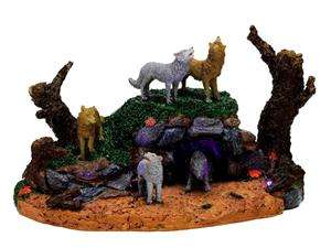    Lemax Spooky Town Village Collection Wolf Pack Table 