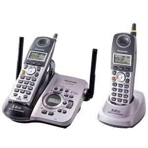  Panasonic Refurb KXTG5652M 5.8GHz Cordless Phone,2 Handset 