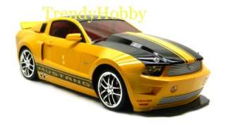 Yellow Ford Mustang Remote Control Electric Car 110 RTR  