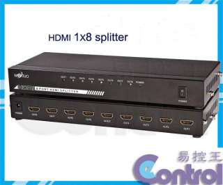 EC】 8 Port HDMI Audio/Video 1x8 Splitter V1.3b DTS HDPC 1080p 